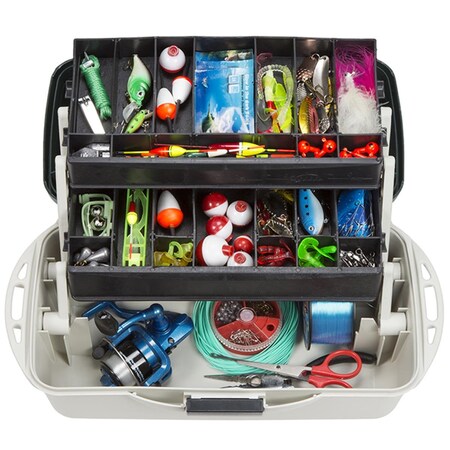 Wakeman Wakeman 75-MJ2075 14 in. Fishing 2-Tray Tackle Box Organizer 75-MJ2075